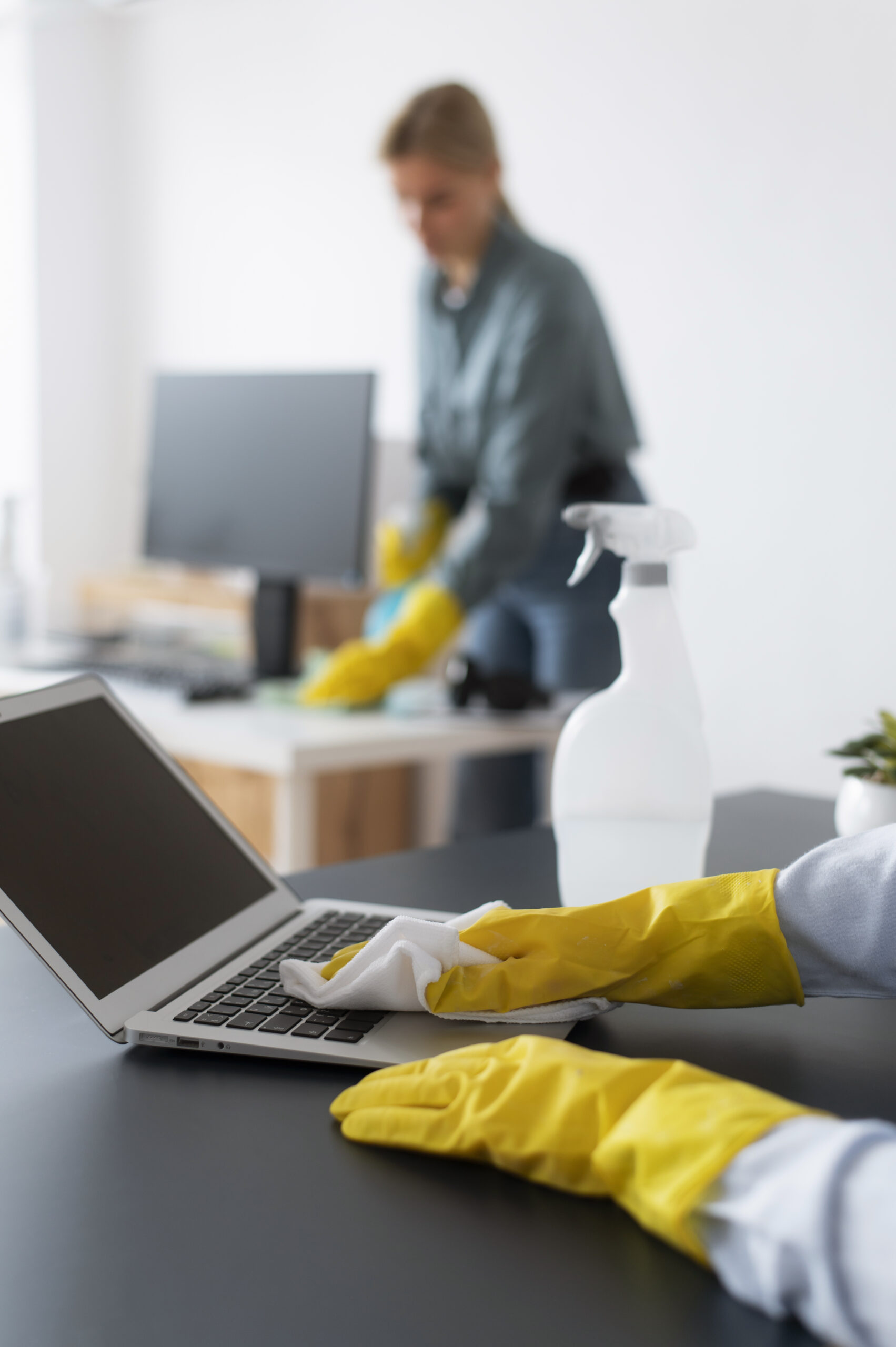 Home people taking care office cleaning